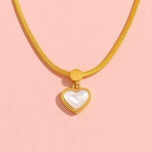 Gold Heart Pendant Necklace